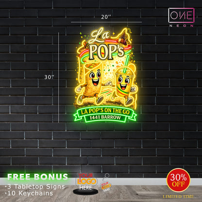 LA POP'S #1 & LA POP  | Led Neon Sign (2 SIGNS)