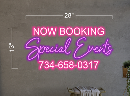 NOW BOOKING + FROSTY | LED Neon Sign (2 signs)