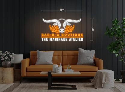 Bar-B-Q Boutique the marinade atelier ( 2 signs)| Led Neon Sign