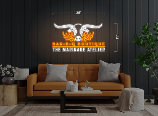 Bar-B-Q Boutique the marinade atelier ( 2 signs)| Led Neon Sign