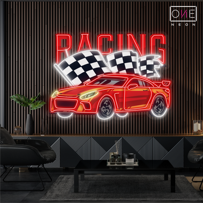 Racing Car Artwork Led Neon Sign