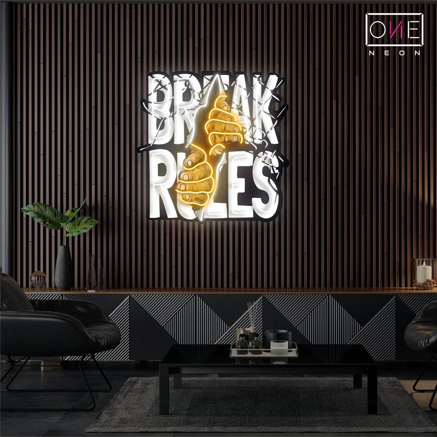 Break Rules Artwork Led Neon Sign