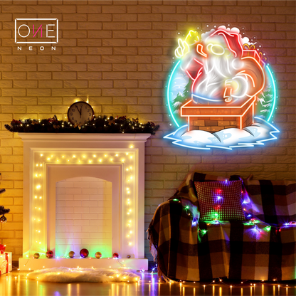 Chimney Santa Artwork Led Neon Sign