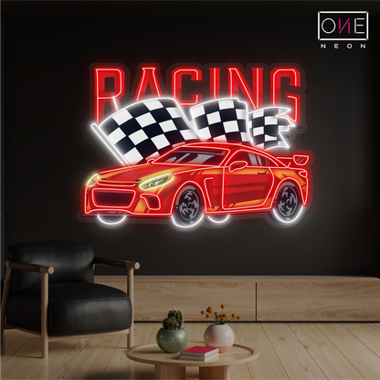 Racing Car Artwork Led Neon Sign