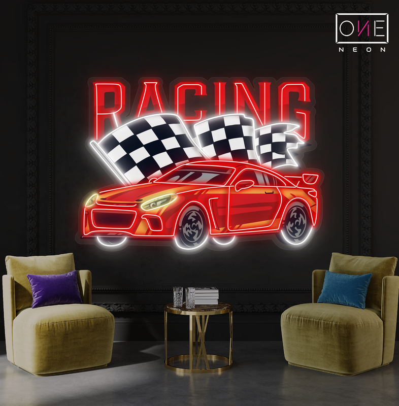 Racing Car Artwork Led Neon Sign