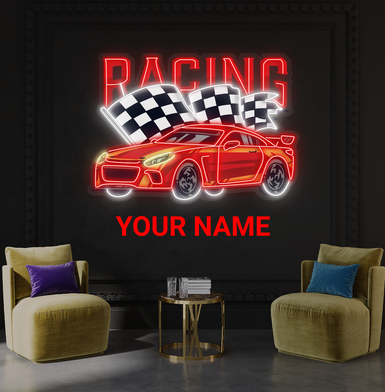 Racing Car Artwork Led Neon Sign