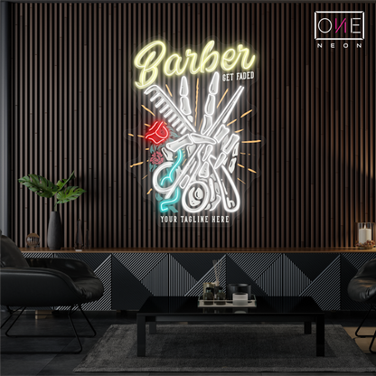 Classic Barber Cut Artwork Led Neon Sign