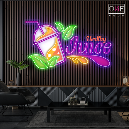 Healthy Juice Artwork Led Neon Sign