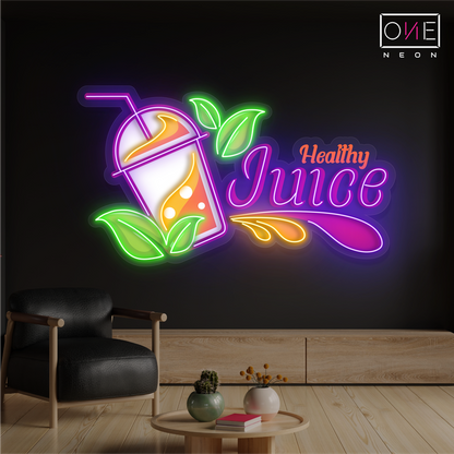 Healthy Juice Artwork Led Neon Sign