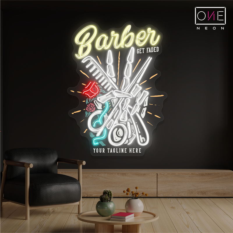 Classic Barber Cut Artwork Led Neon Sign