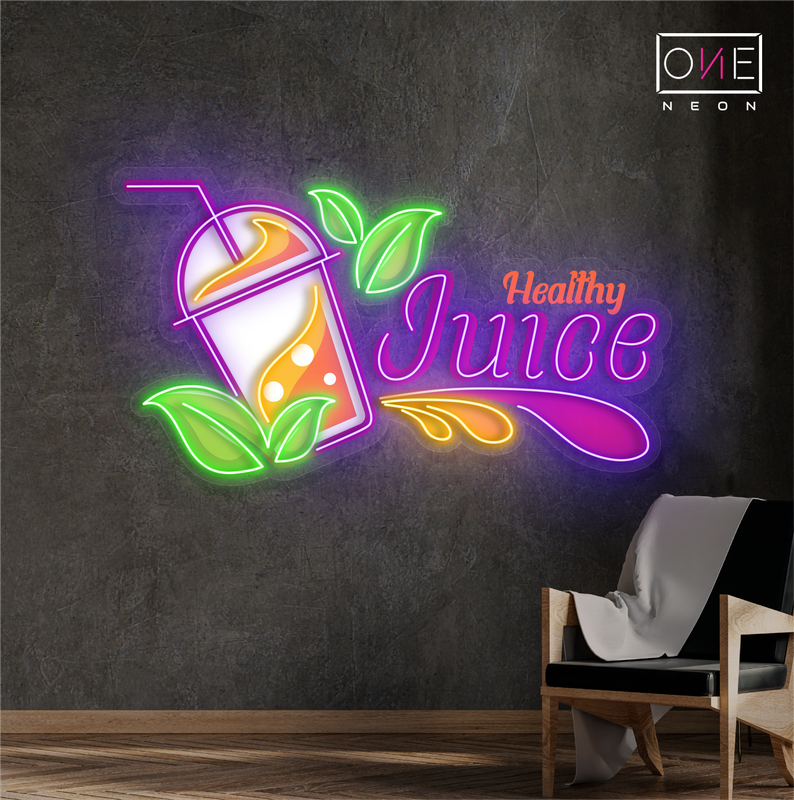 Healthy Juice Artwork Led Neon Sign