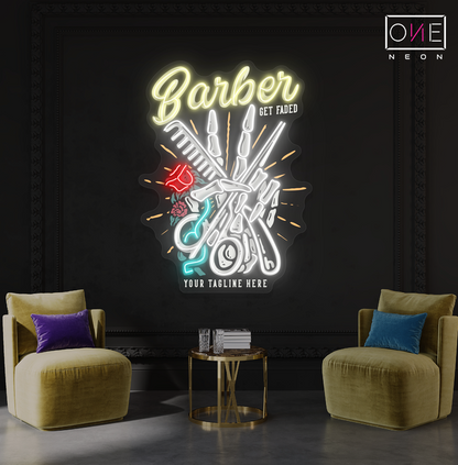 Classic Barber Cut Artwork Led Neon Sign