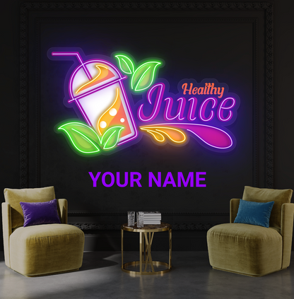 Healthy Juice Artwork Led Neon Sign