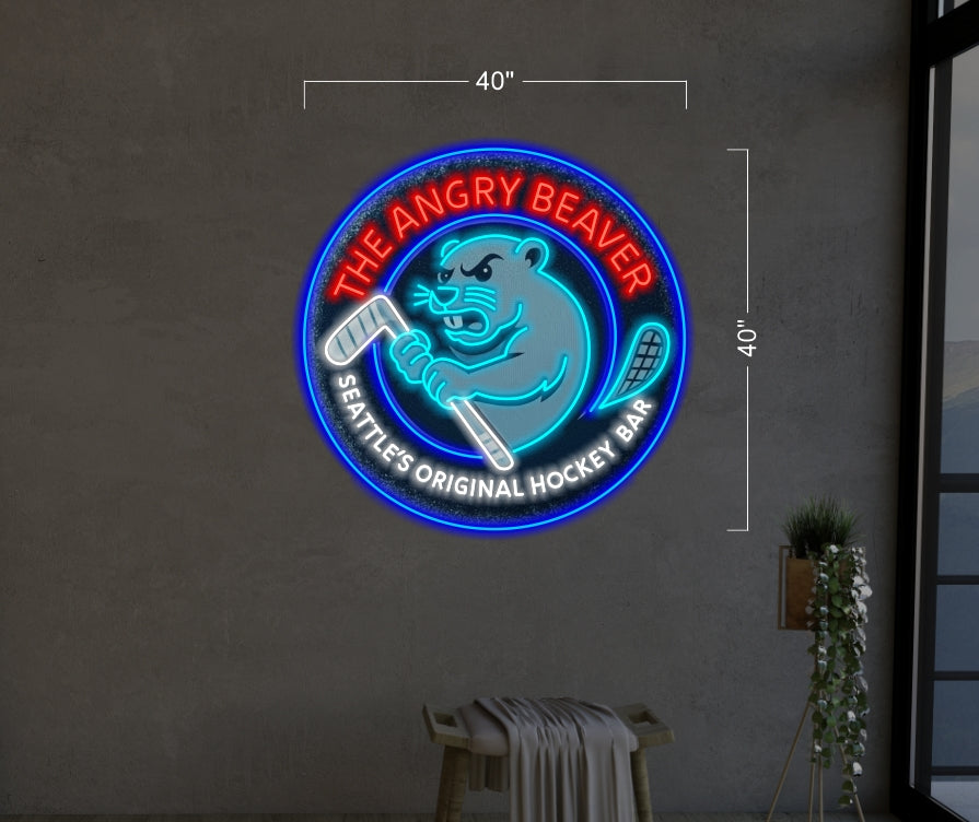 THE ANGRY BEAVER | LED Neon Sign