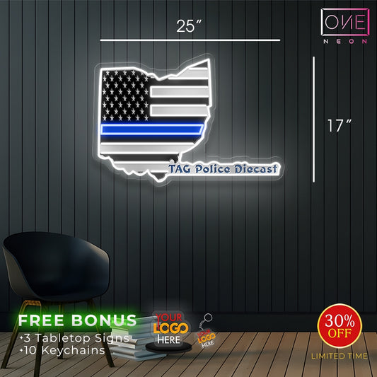 TAG police Diecast | Led Neon Sign