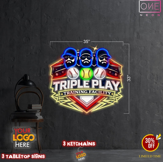TRIPLE PLAY | Led Neon Sign