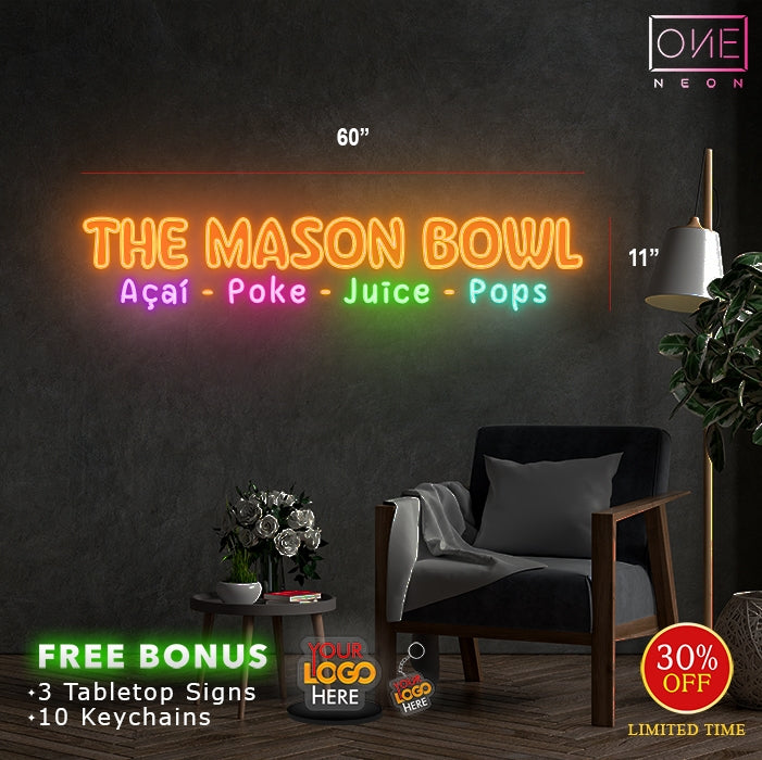 THE MASON BOWL | LED Neon Sign