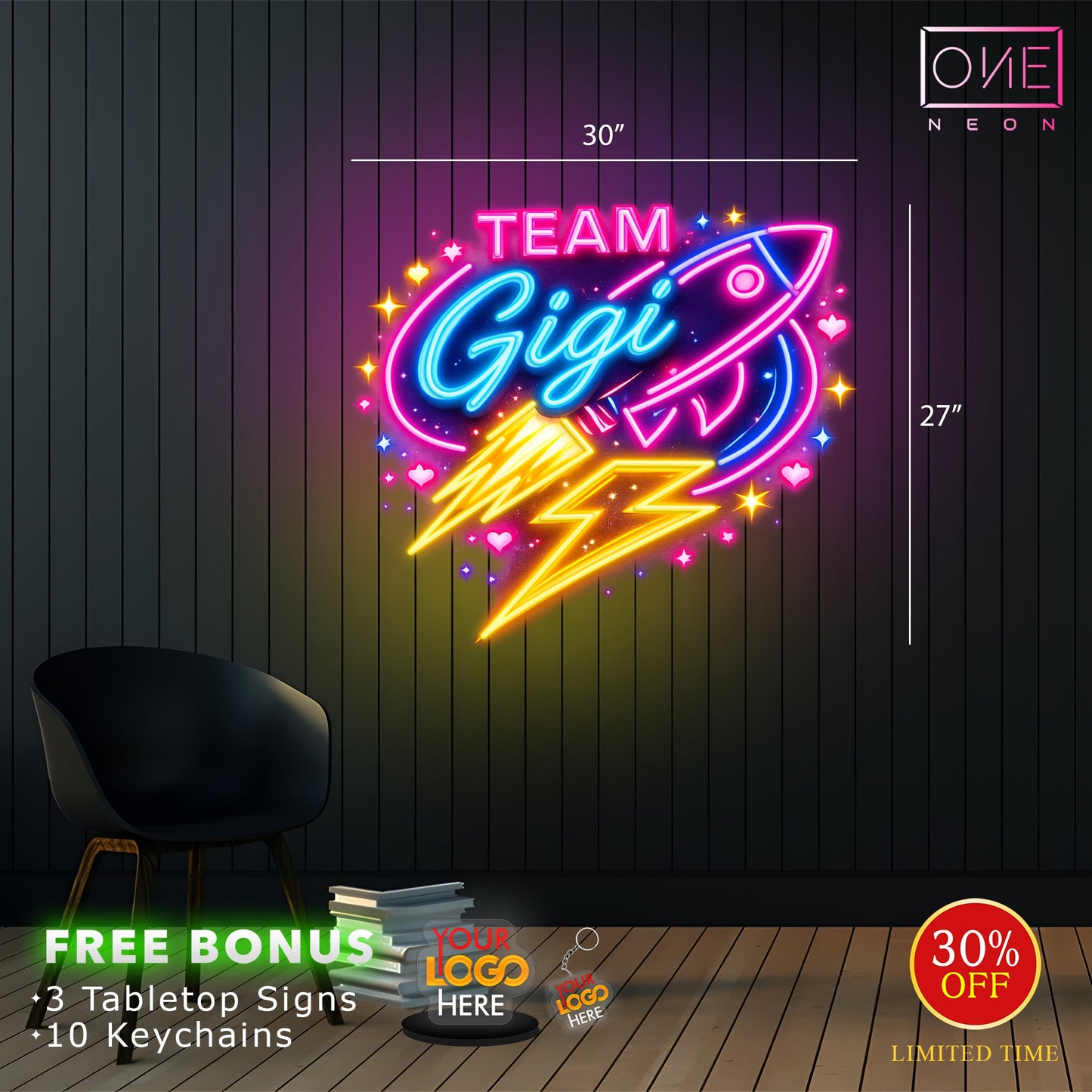 TEAM GIGI | Led Neon Sign