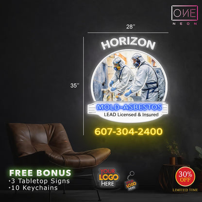 CASA CAP + HORIZON + 607 HOME | LED Neon Sign (3 WATERPROOF signs)