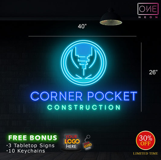 CORNER POCKET CONSTRUCTION | Led Neon Sign