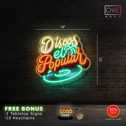 Discos El Popular | Led Neon Sign