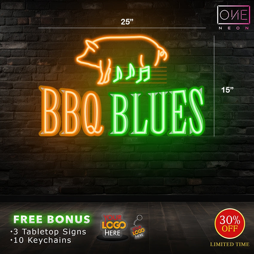 BBQ BLUES | LED Neon Sign (waterproof option)