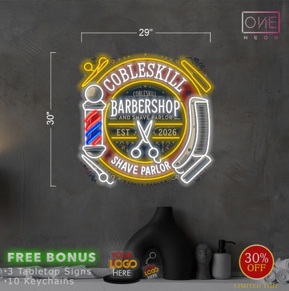 COBLE SKILL SHAVE PARLOR | Led Neon Sign
