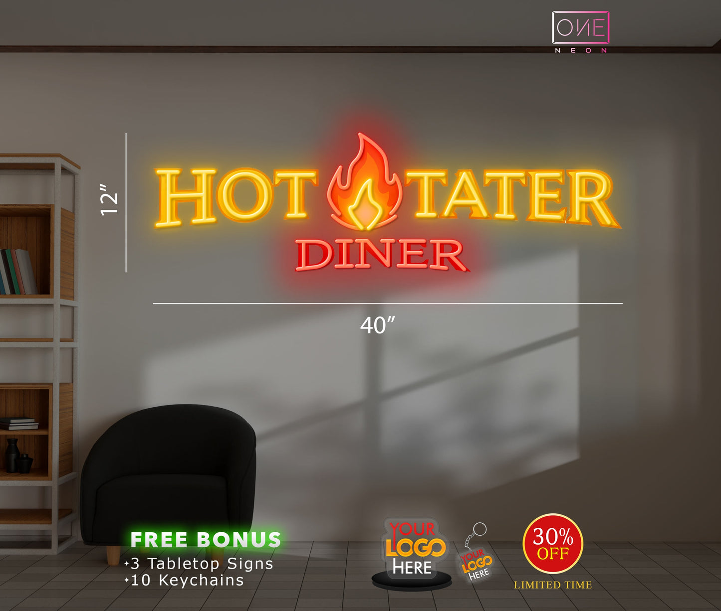 HOT TATER DINNER | Led Neon Sign