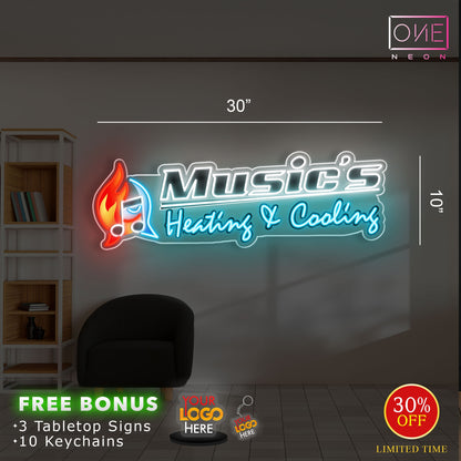 Musics Heating & Cooling | Led Neon Sign