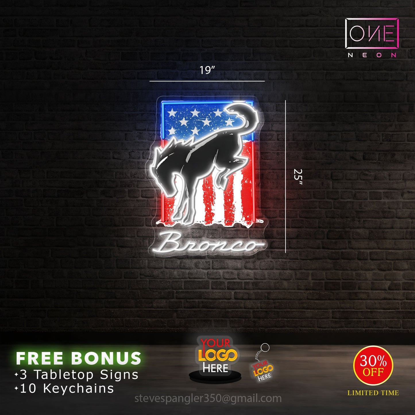 Custom logo signs  | Led Neon Sign (7 signs)