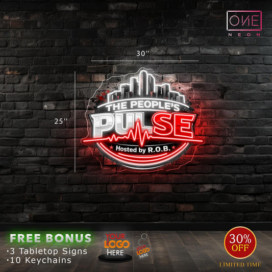 THE PEOPLE'S PULSE| LED Neon Sign