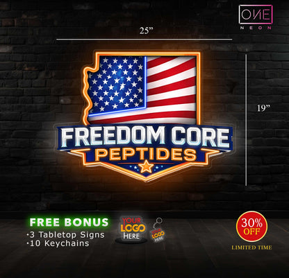 FREEDOM CORE PEPTIDES | Led Neon Sign