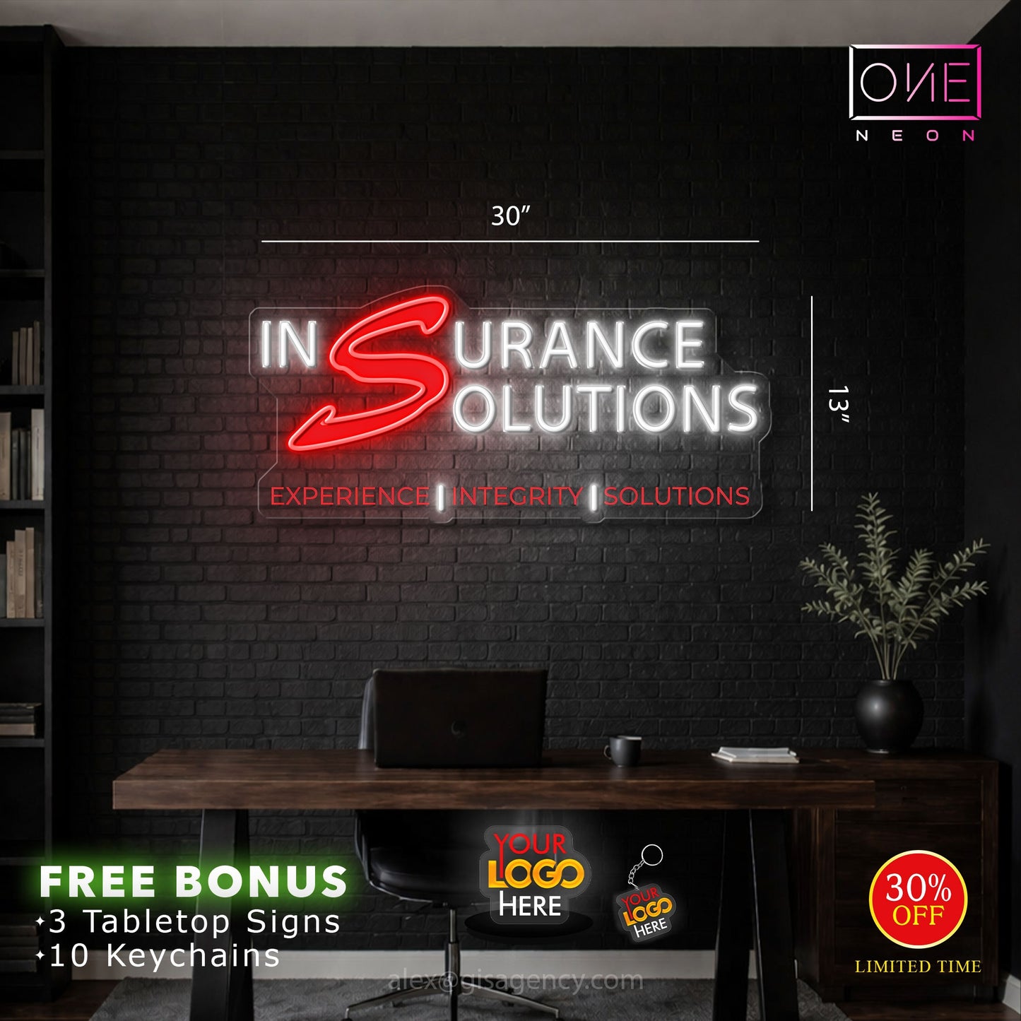 INSURANCE SOLUTIONS | LED Neon Sign
