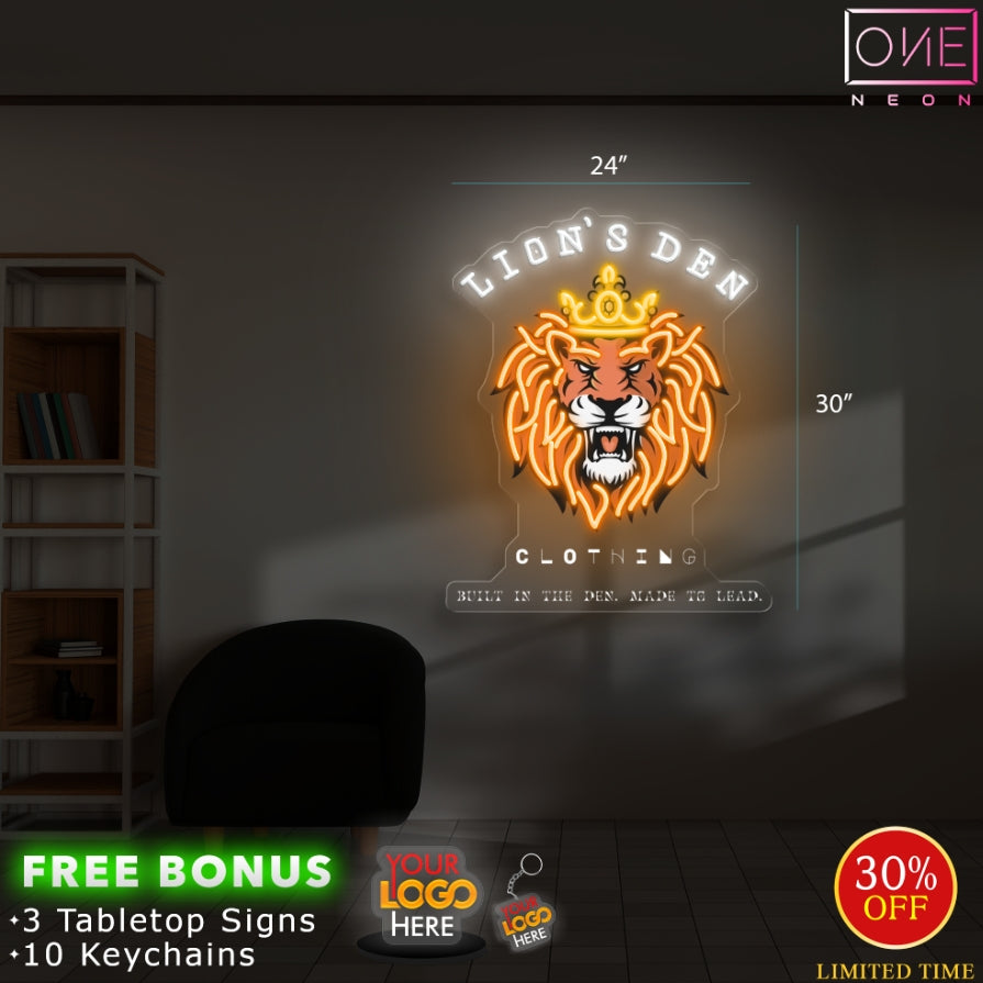 LION'S DEN | LED Neon Sign