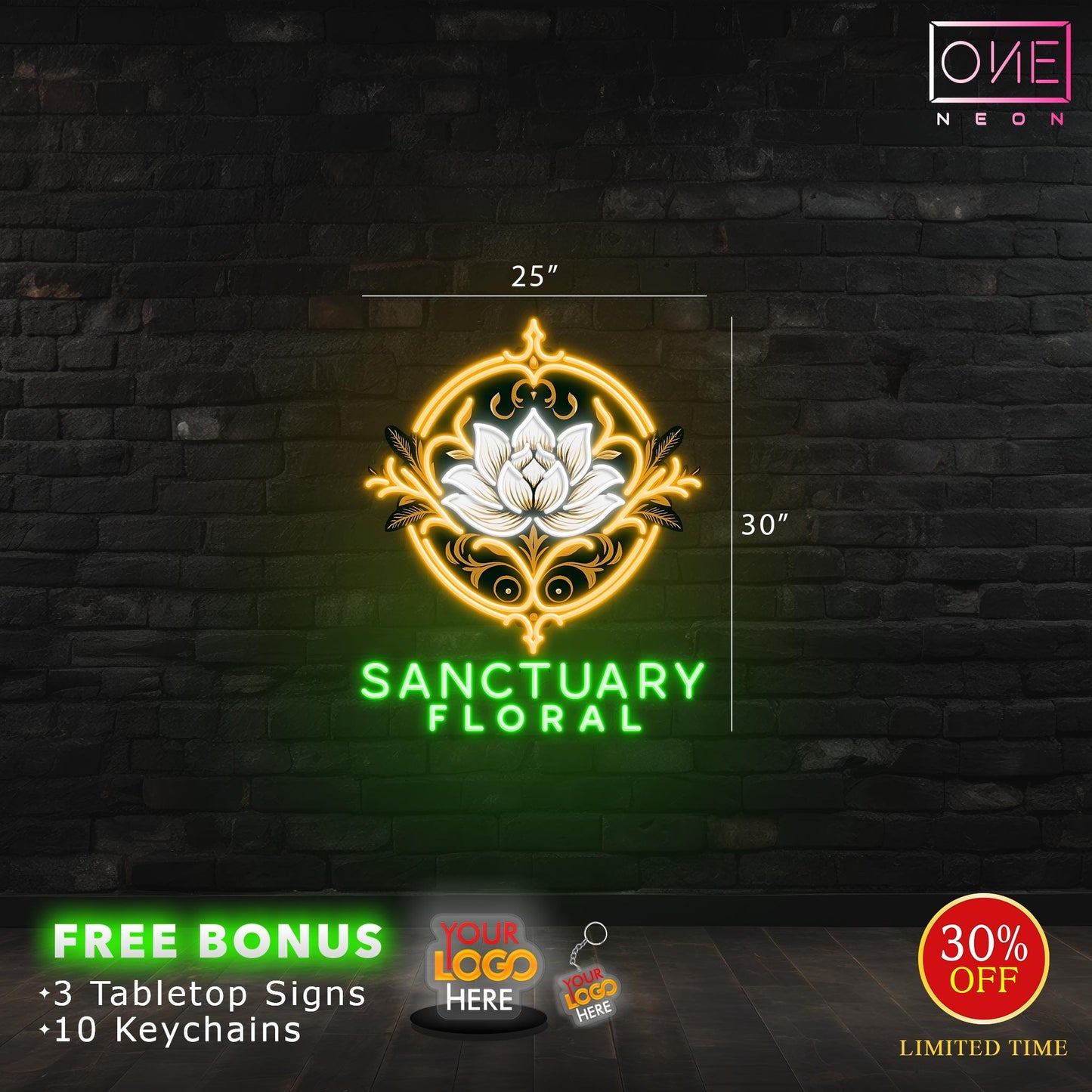 SANCTUARY FLORAL | LED Neon Sign