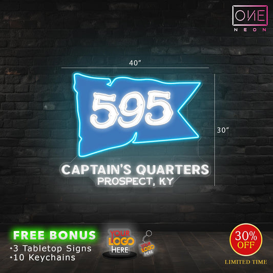 595 logo + captain's | LED Neon Sign