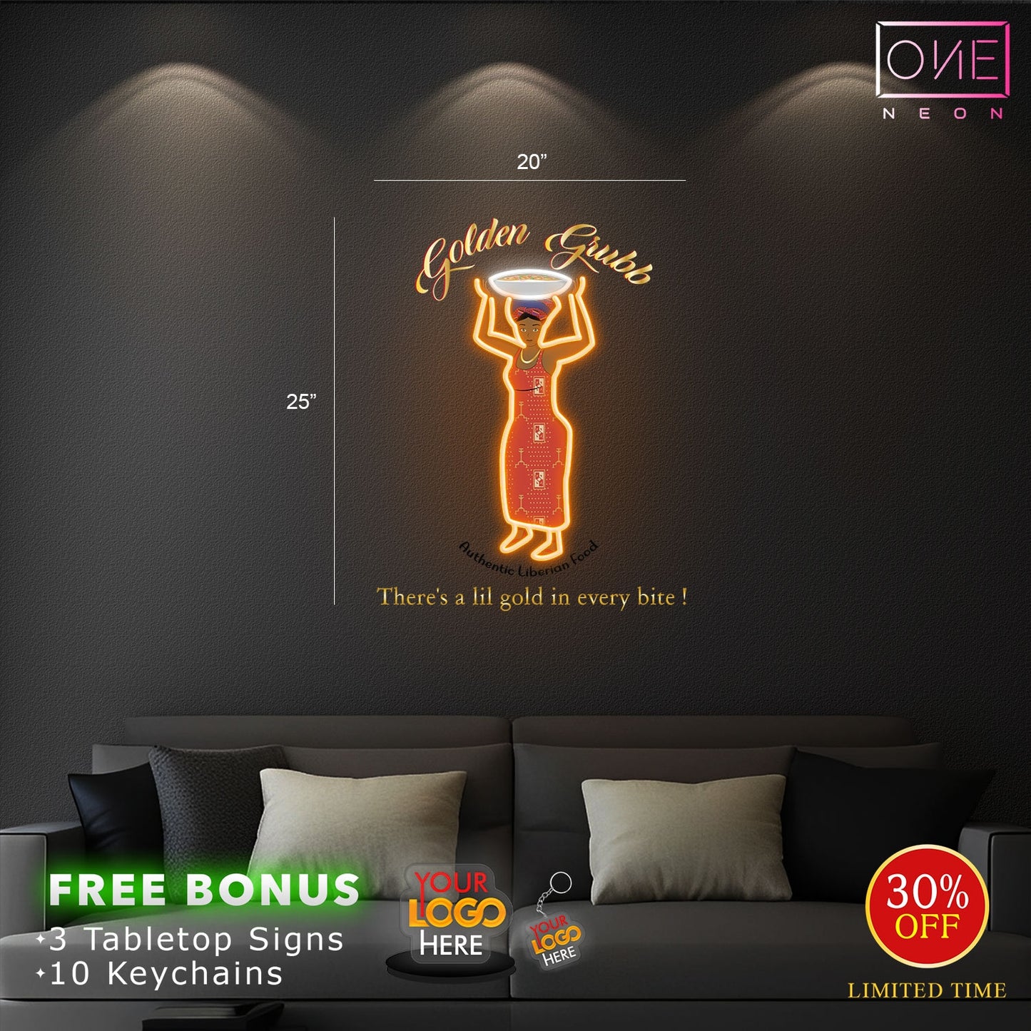 Golden Grubb | LED Neon Sign