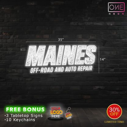 MAINES | LED Neon Sign (Waterproof)