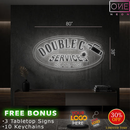 DOUBLE C SERVICES | LED Neon Sign