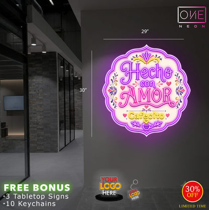 Hecho con AMOR | LED Neon Sign (WATERPROOF)