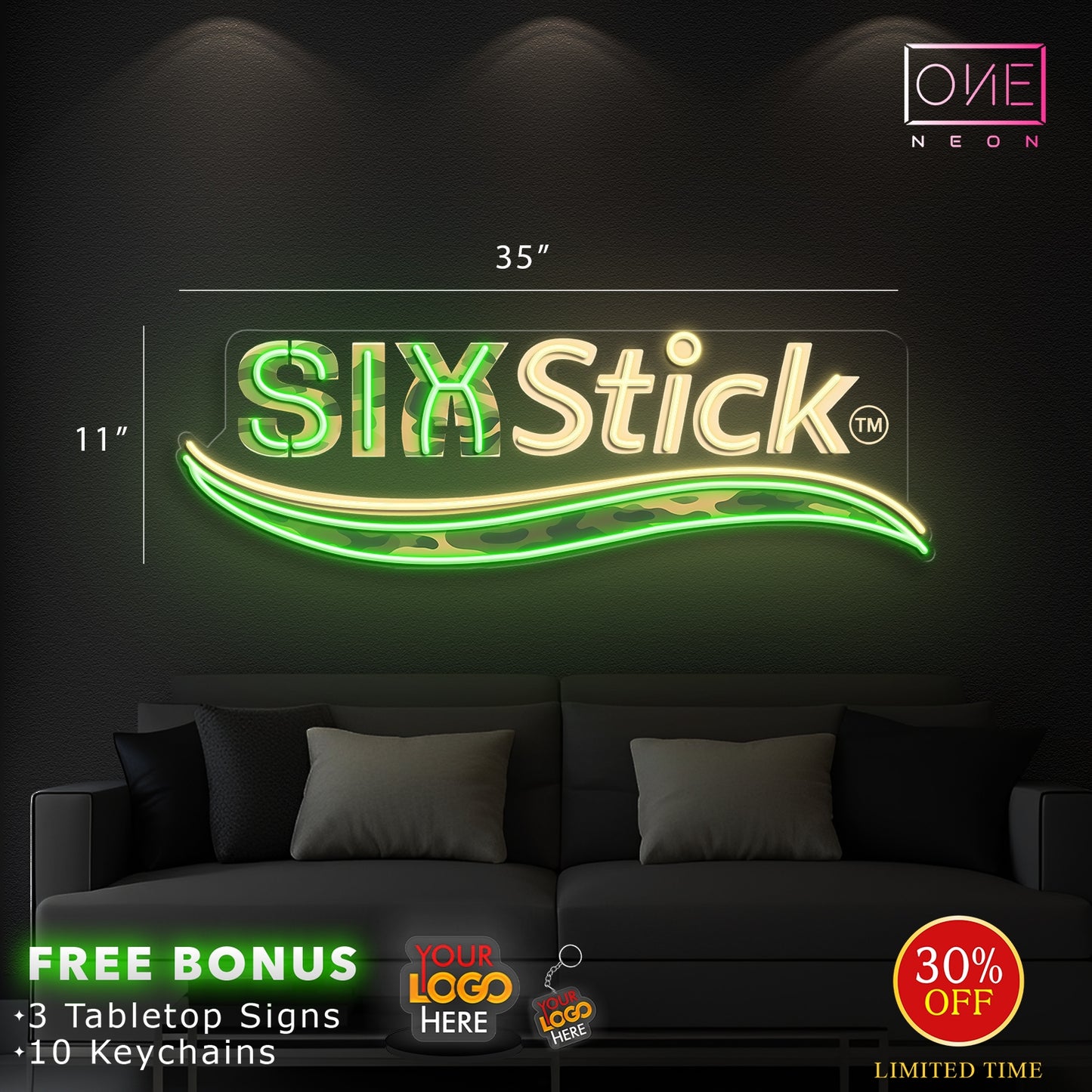 SIX Stick | LED Neon Sign