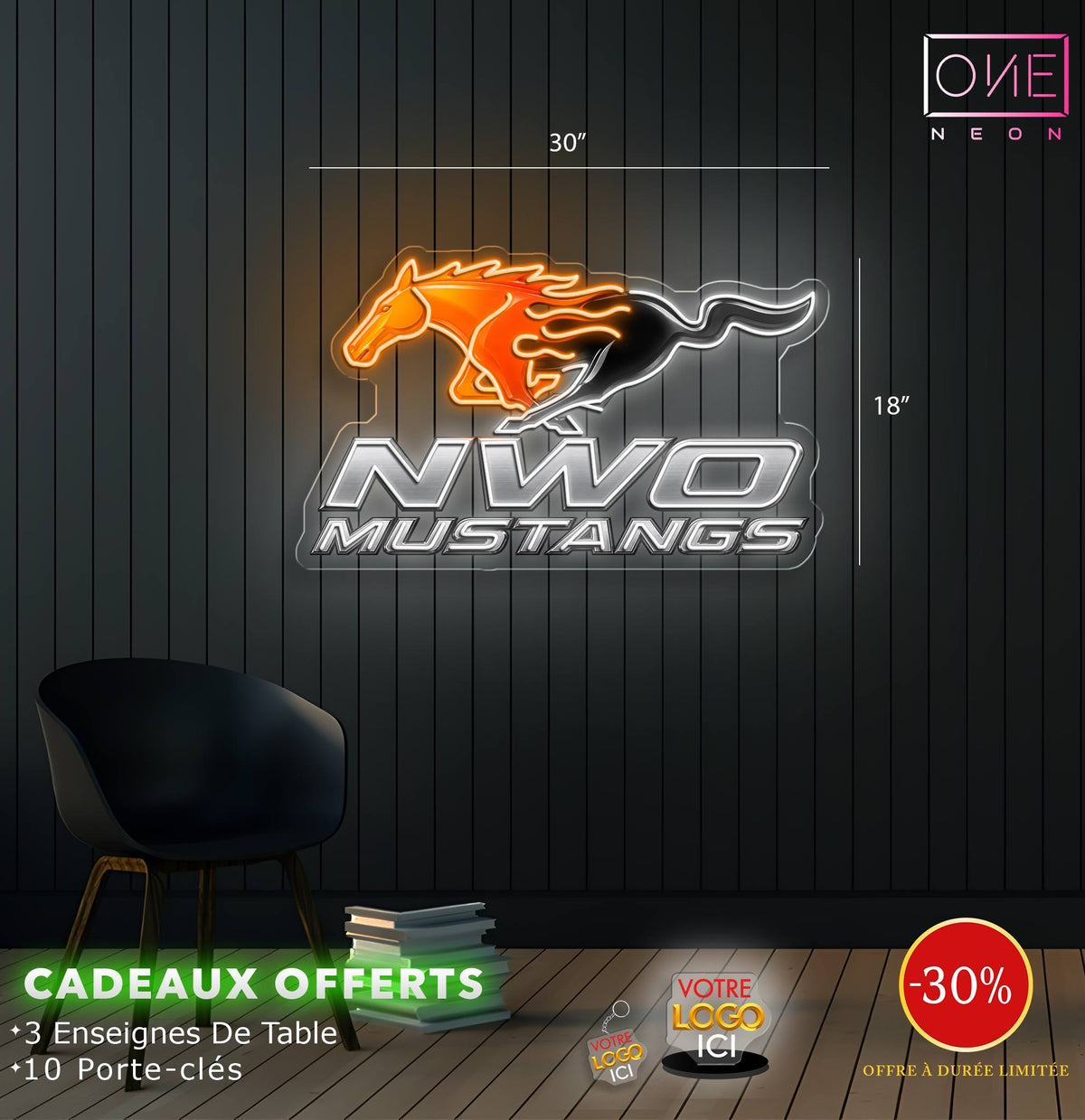 NWO MUSTANGS | LED Neon Sign
