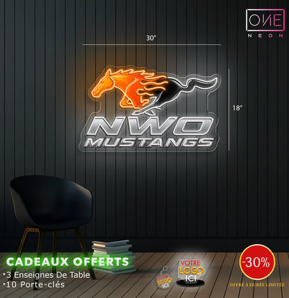 NWO MUSTANGS | LED Neon Sign