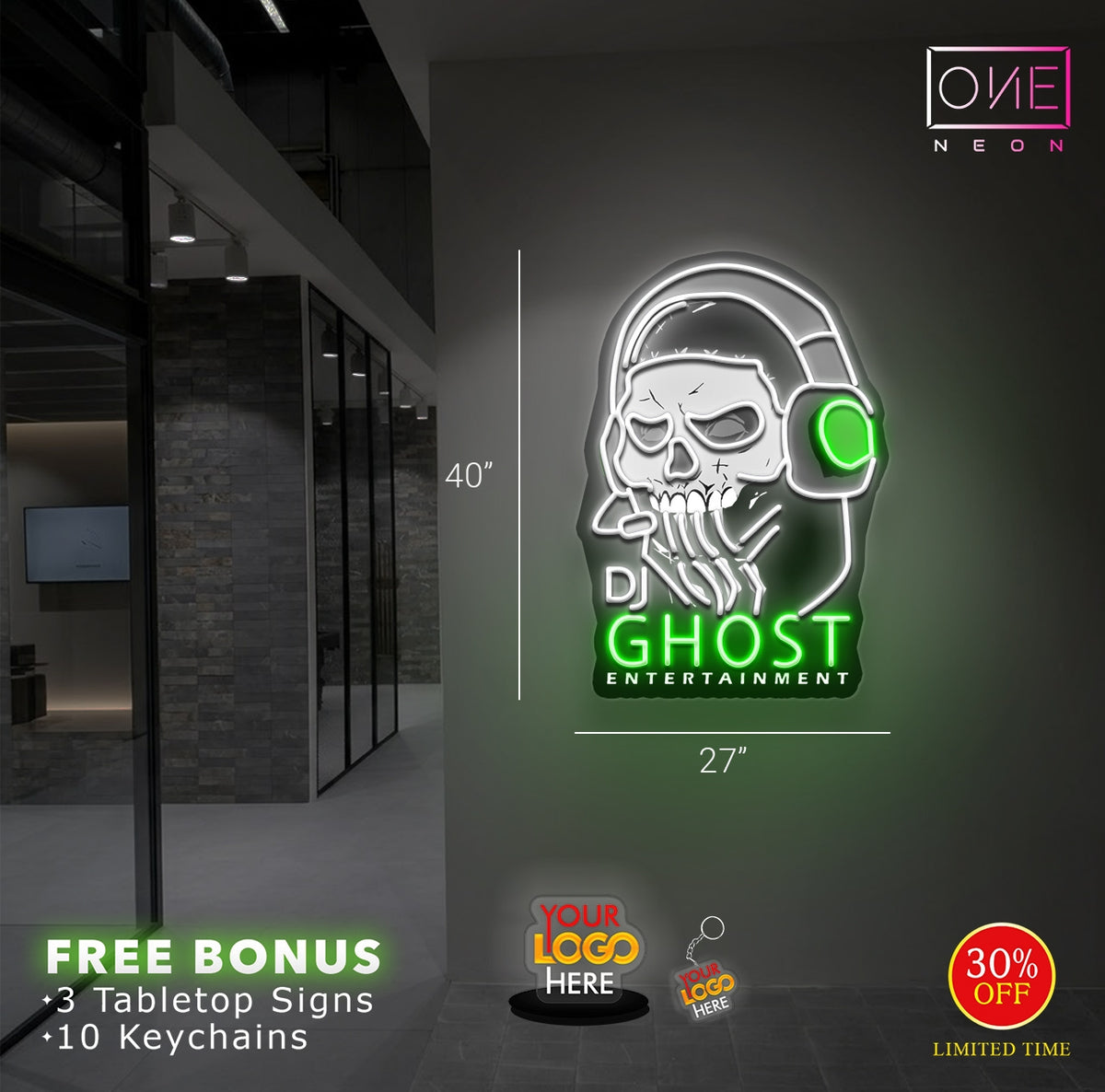 DJ GHOST  | LED Neon Sign