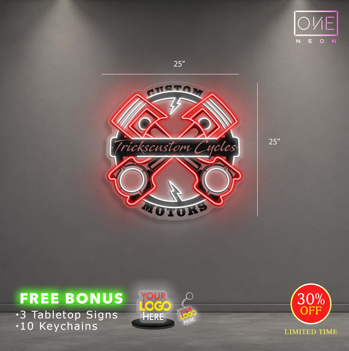 CUSTOM MOTORS | LED Neon Sign