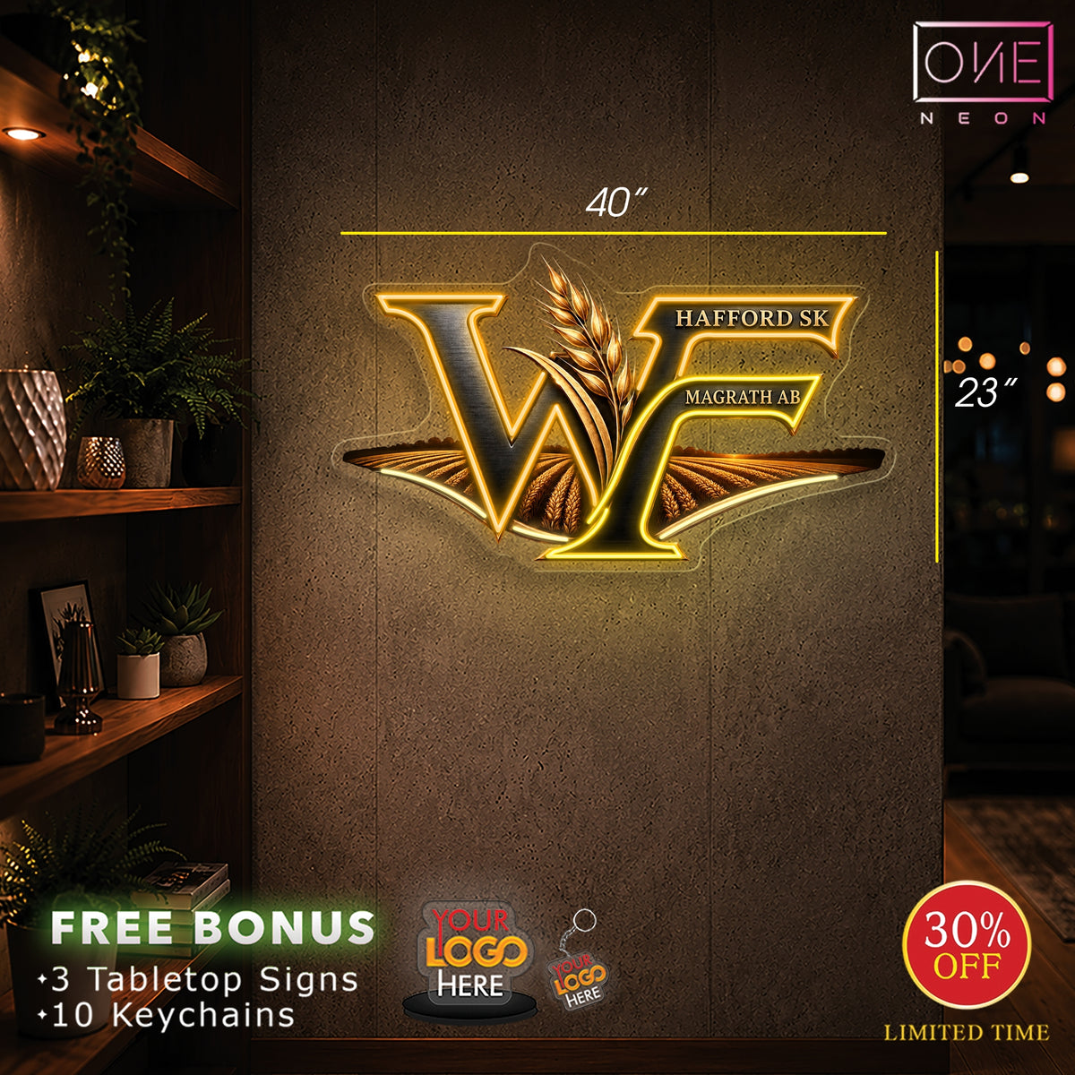 WF logo | LED Neon Sign (4 signs)