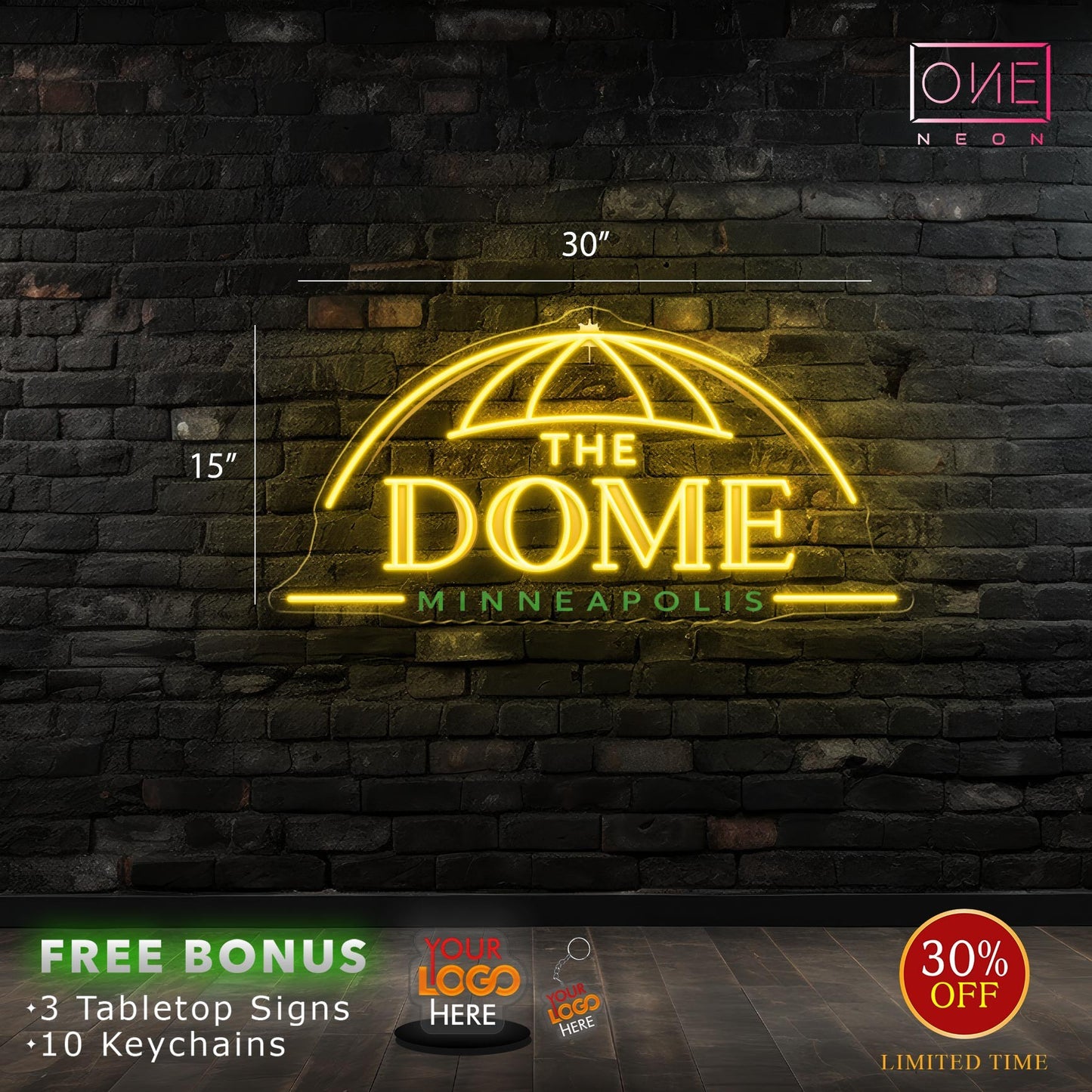 THE DOME + BAR + HOOKAH | LED Neon Sign (3 signs)