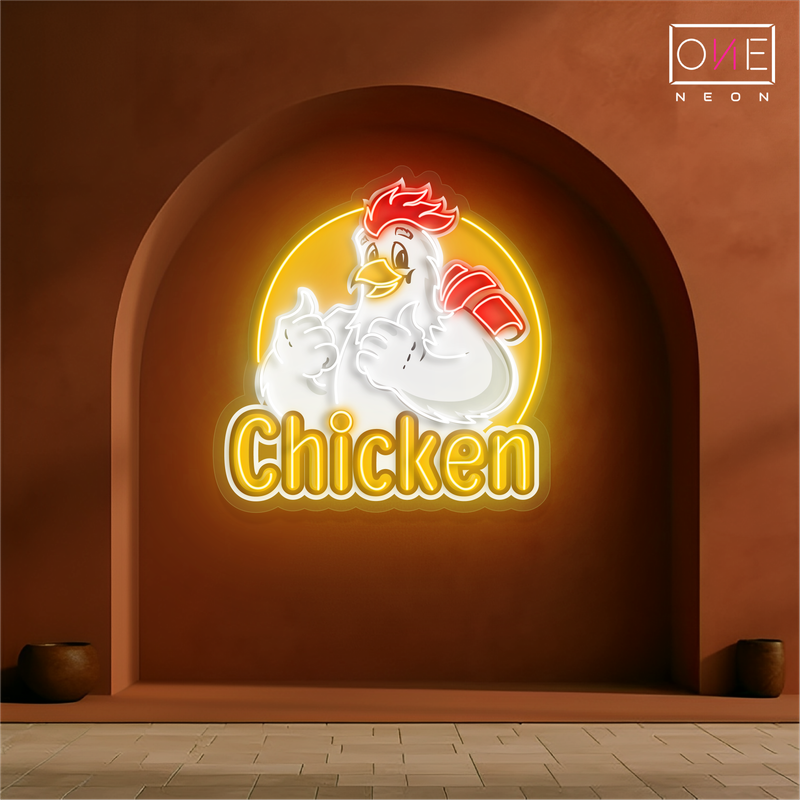 Clucky's Chicken Artwork Led Neon Sign