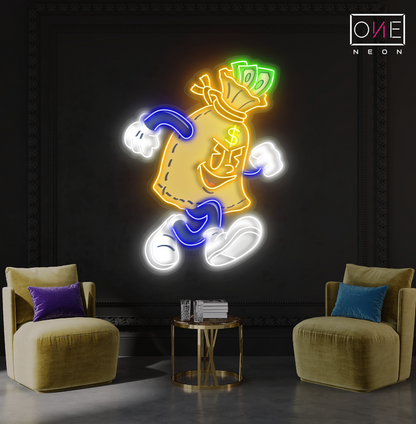 Runaway Money Artwork Led Neon Sign