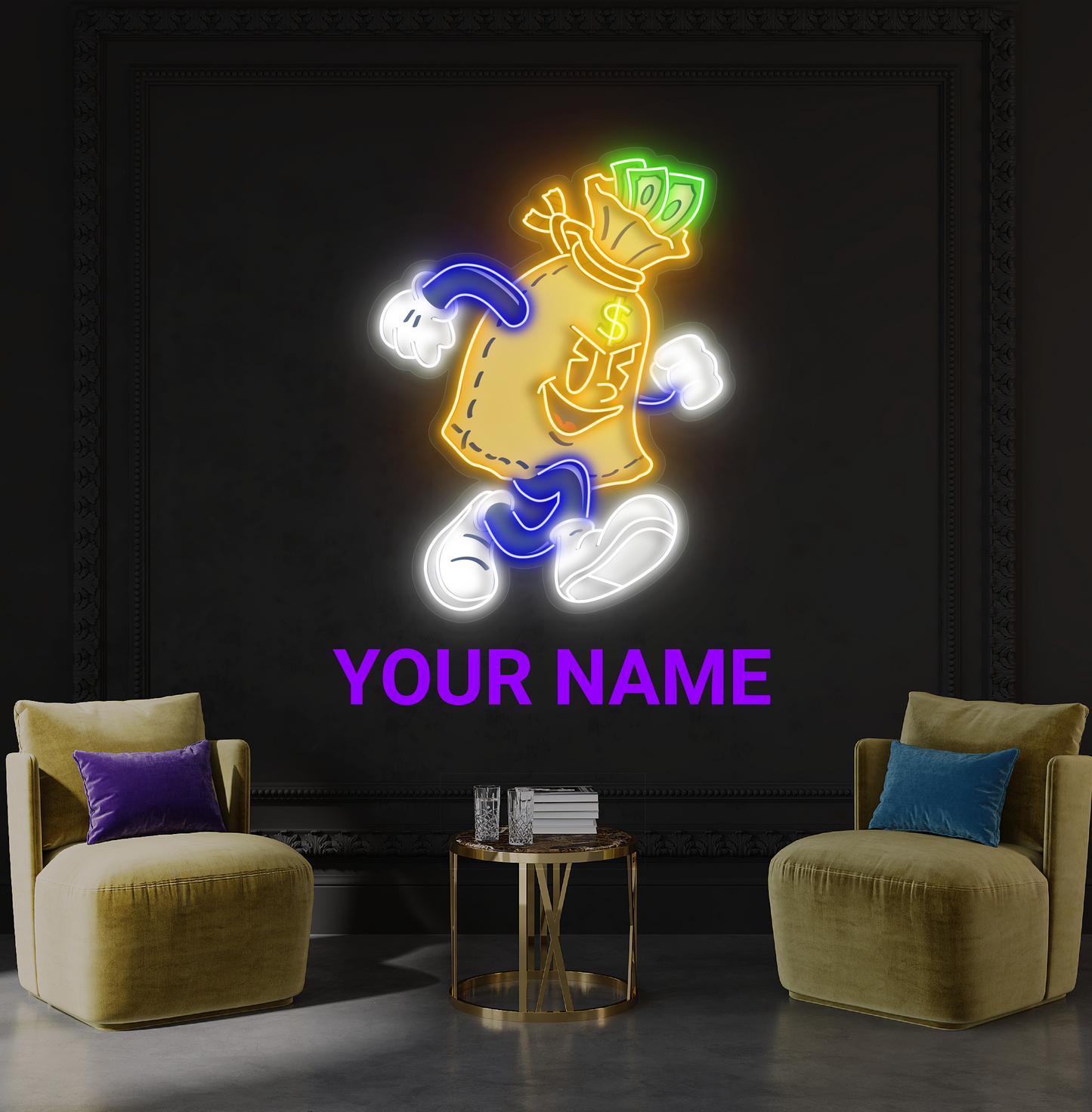 Runaway Money Artwork Led Neon Sign